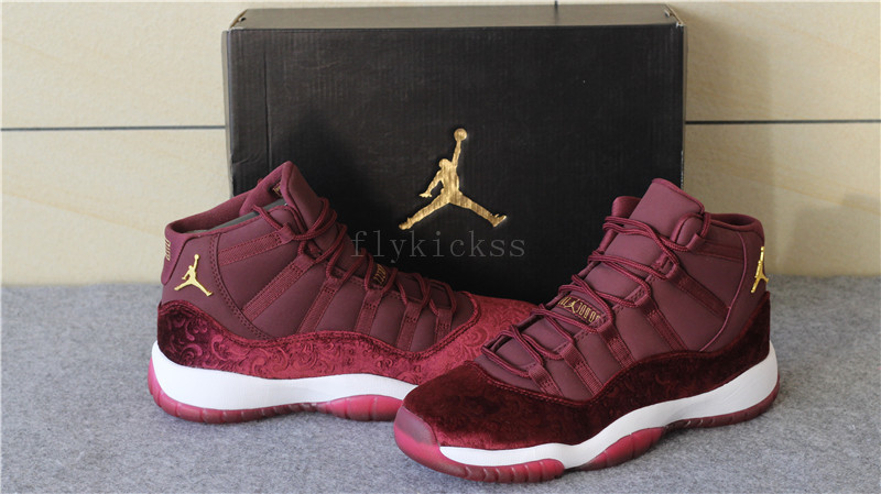 Authentic Air Jordan 11 Velvet Night Maroon High